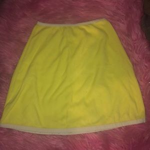lemon yellow mini tennis skirt